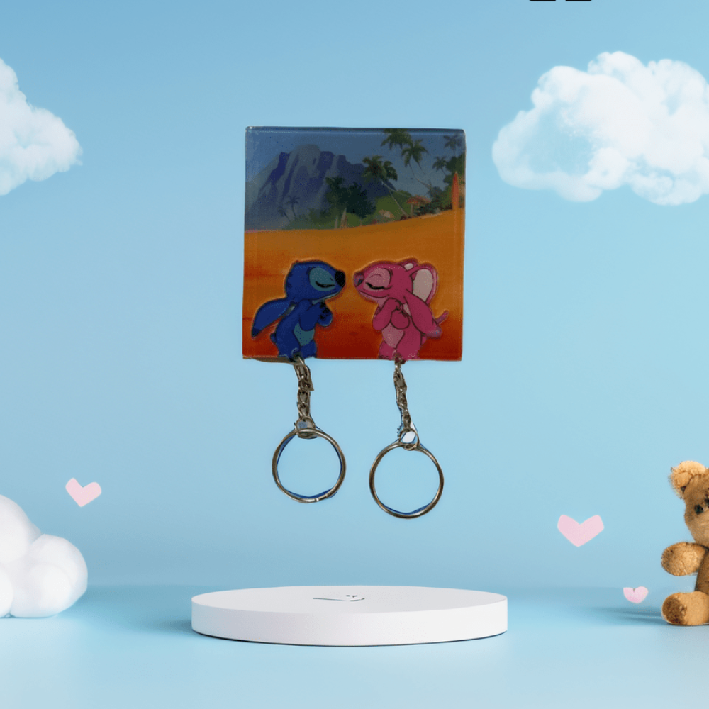 Enchanted Dual Cartoon Character Keychain