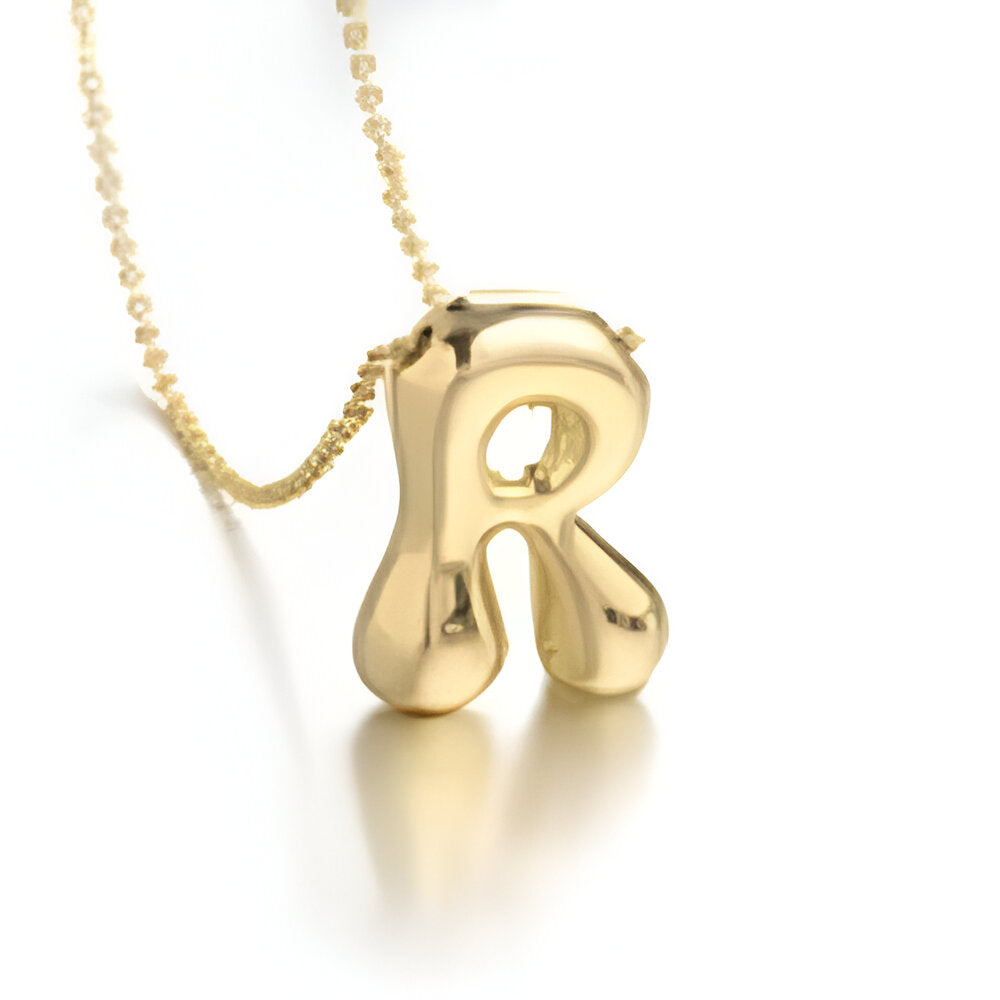 Bubble Initial Letter Necklace