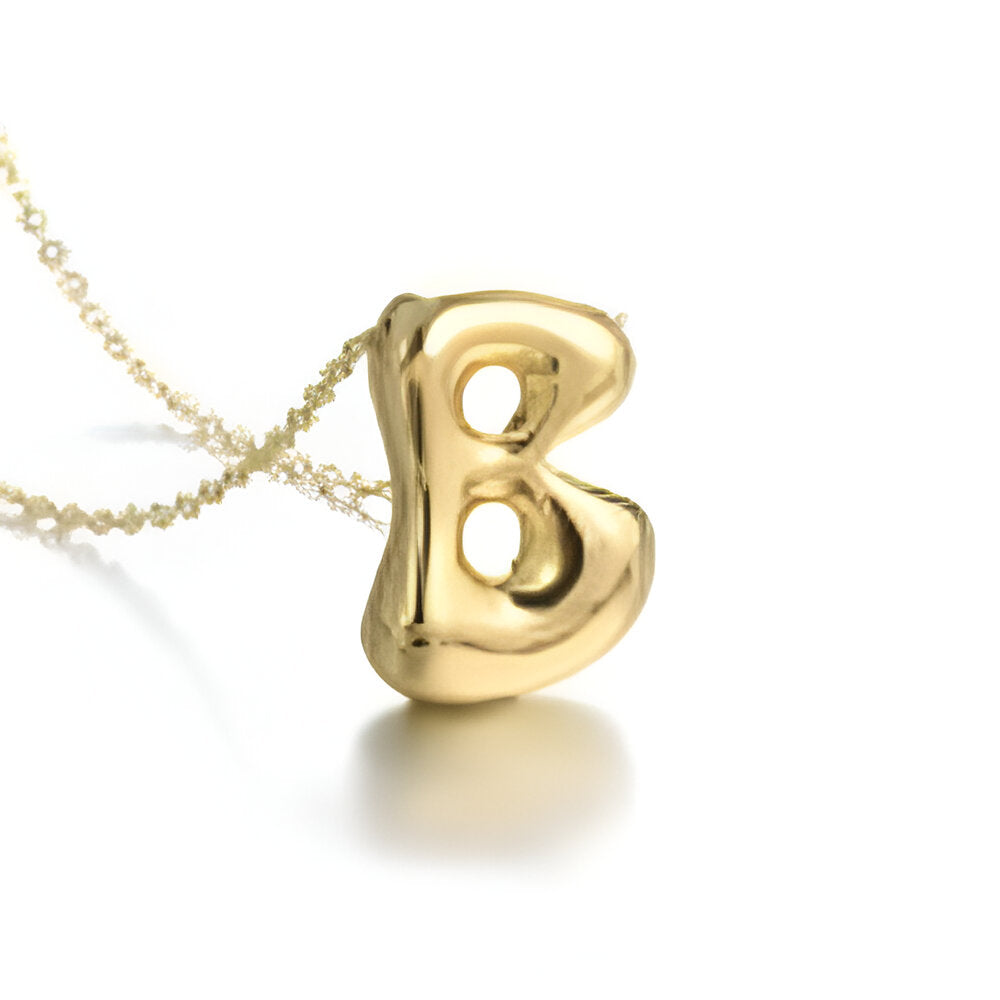 Bubble Initial Letter Necklace