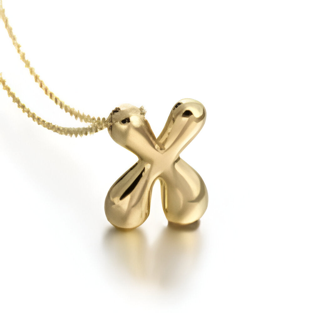 Bubble Initial Letter Necklace