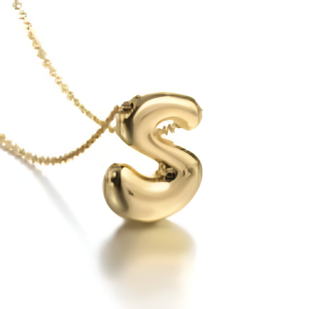 Bubble Initial Letter Necklace