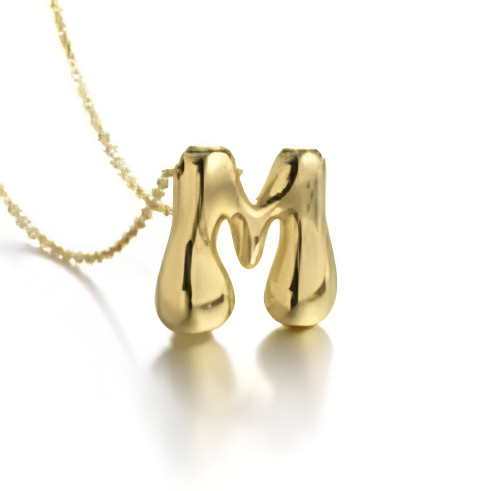 Bubble Initial Letter Necklace