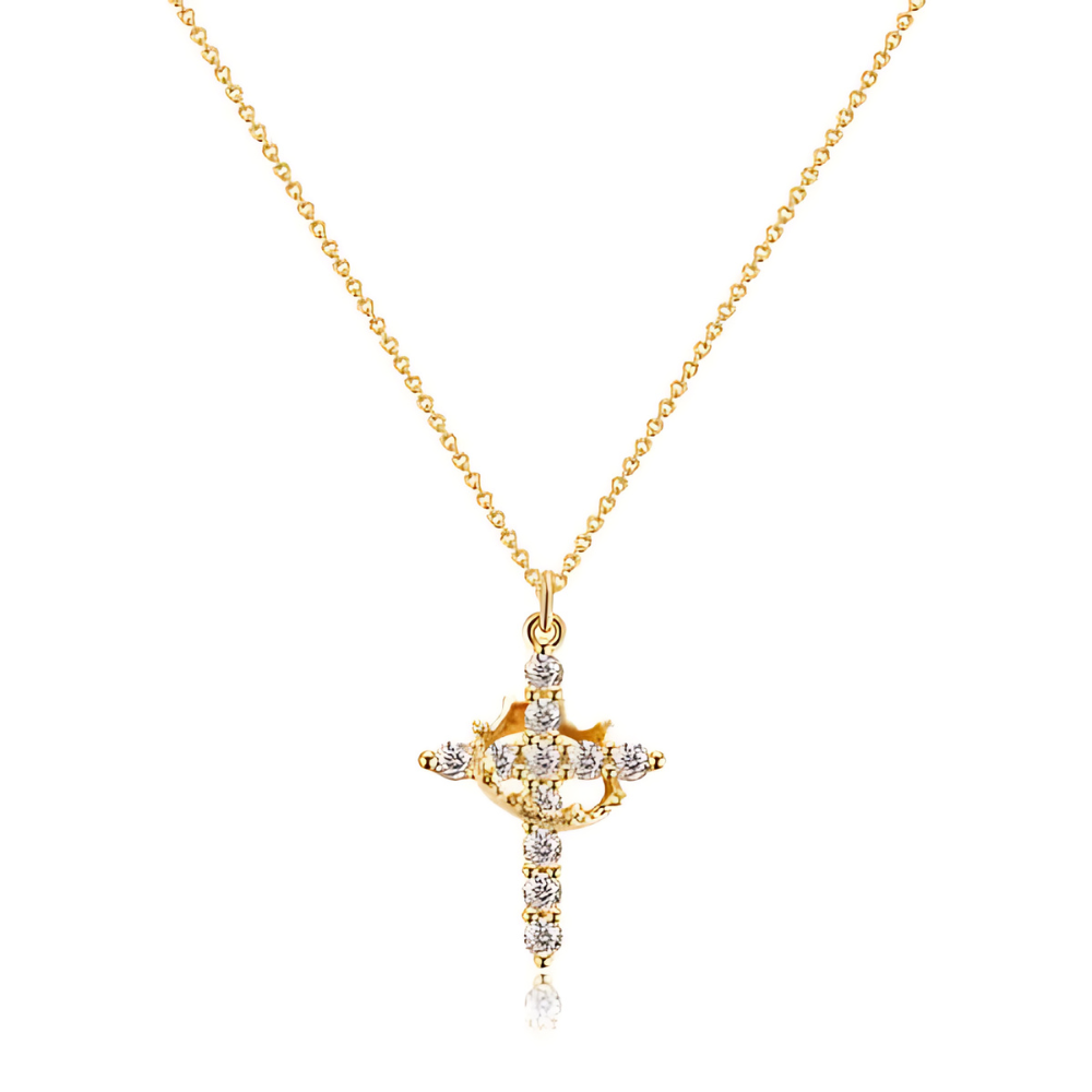 Sparkling Cross Pendant Necklace