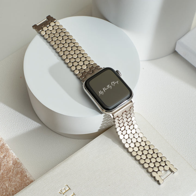 Honeycomb Stainless Steel Watch Band