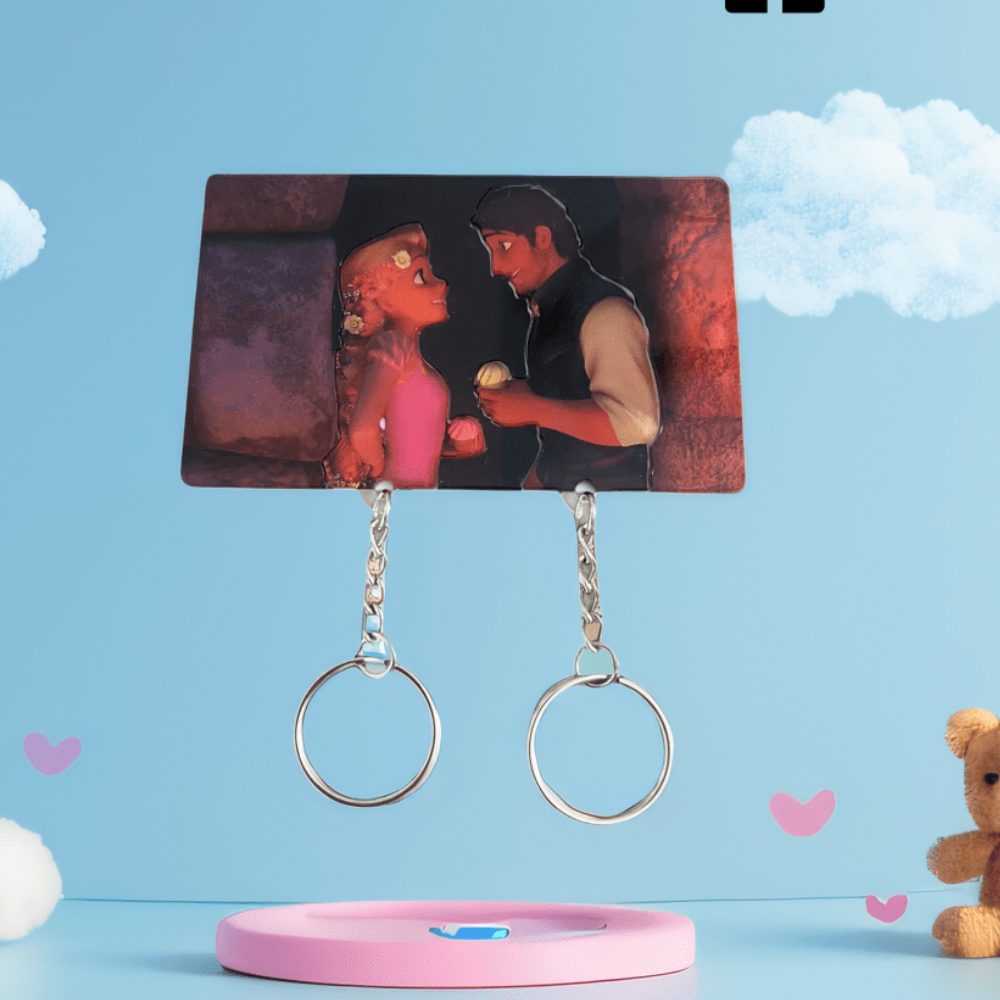 Enchanted Dual Cartoon Character Keychain