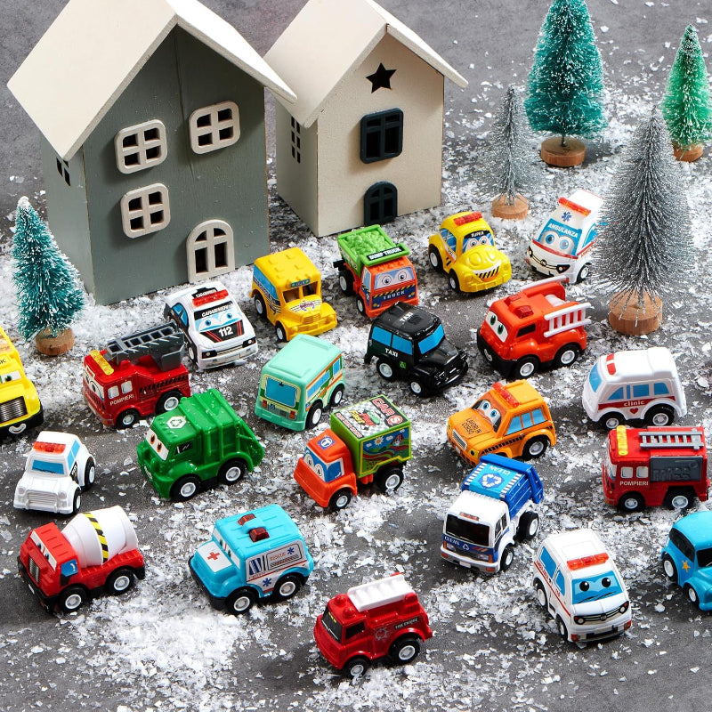 Christmas Countdown Advent Calendar With 24 Mini Vehicles