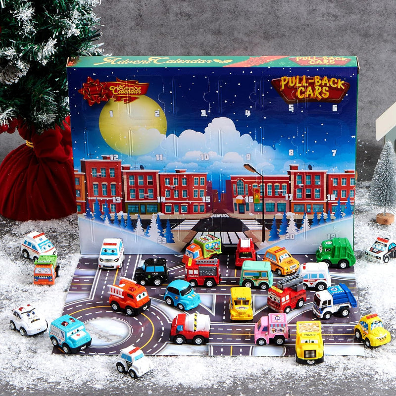 Christmas Countdown Advent Calendar With 24 Mini Vehicles