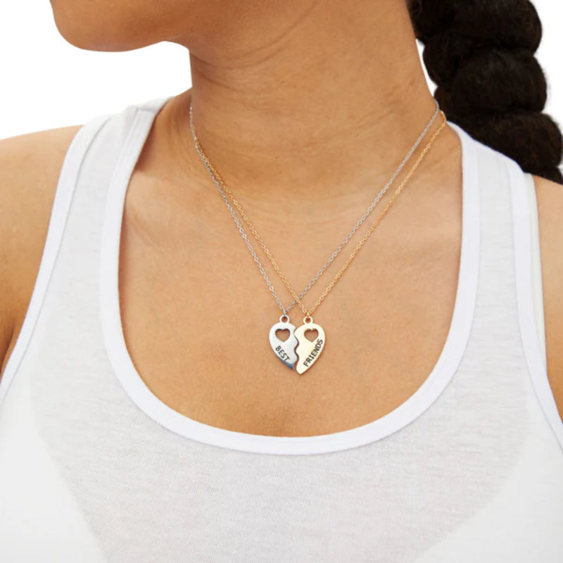 Best Friends Puzzle Pendant Necklace Set