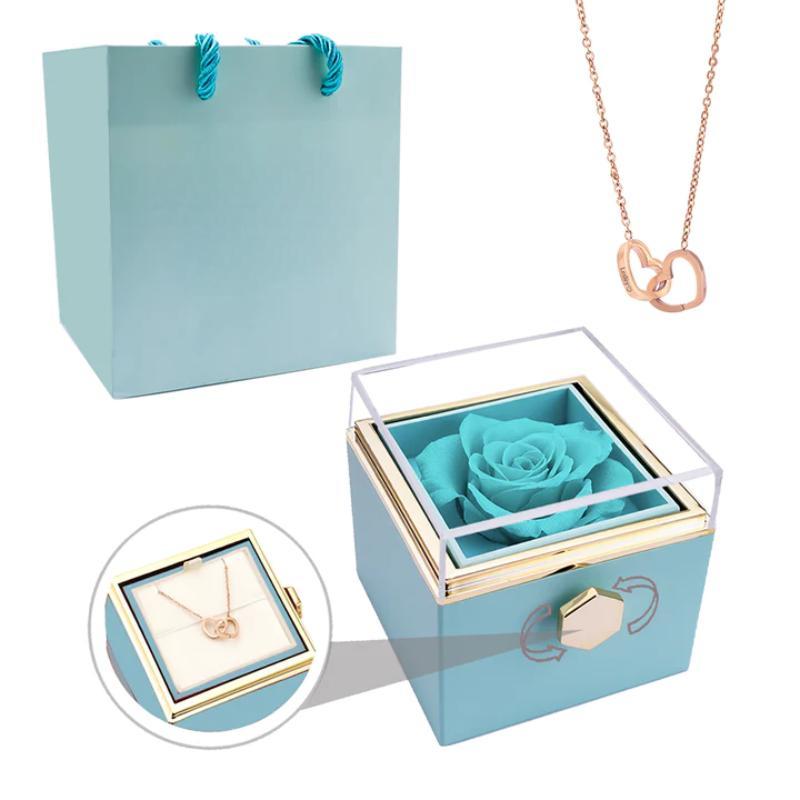 Eternal Rose Box With Custom Necklace