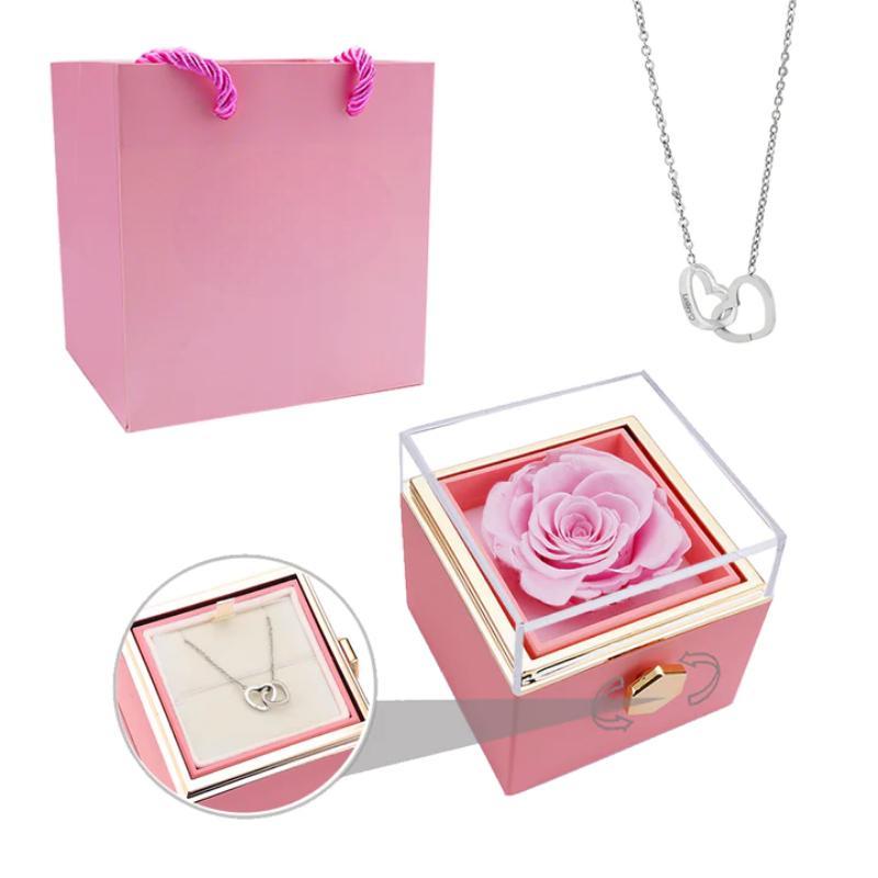 Eternal Rose Box With Custom Necklace