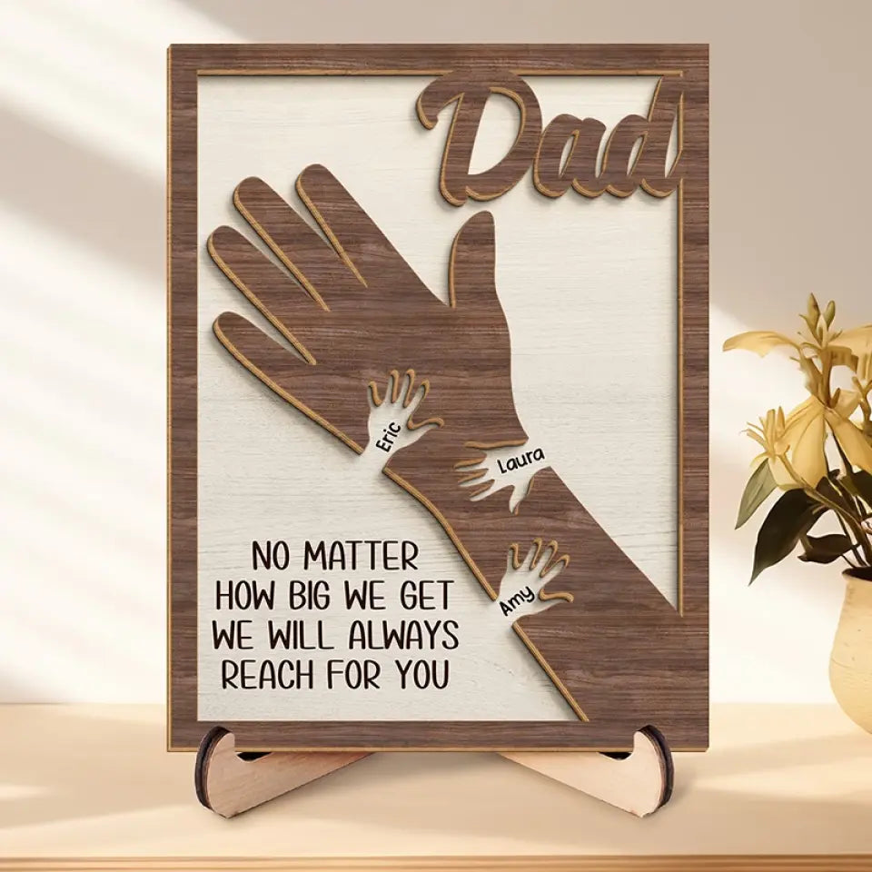 Personalized Two Layered Wooden Plaque With Stand