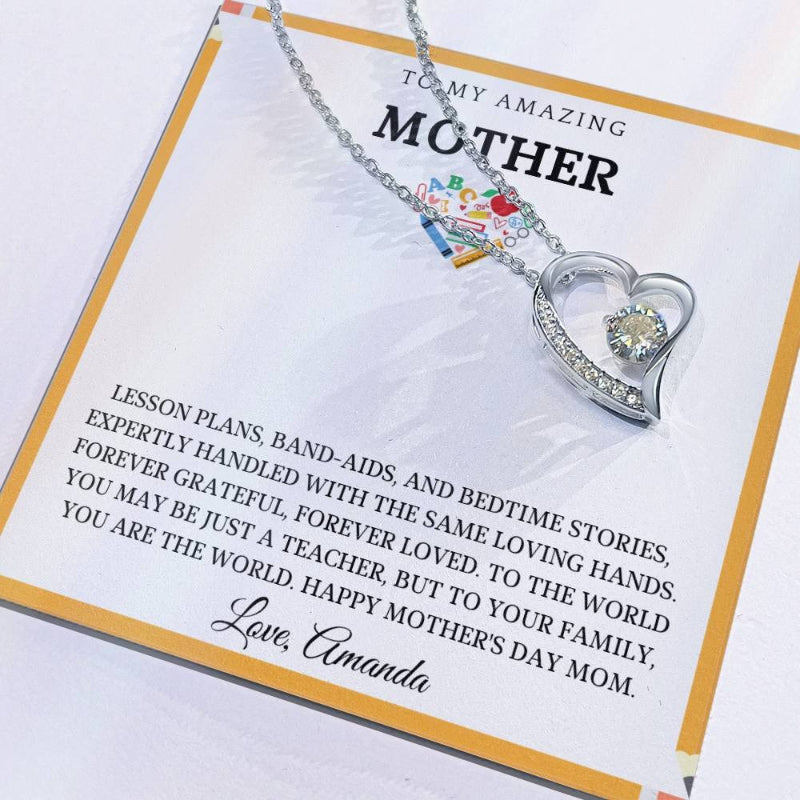 Customized Gift For School Teacher Mom Forever Necklace