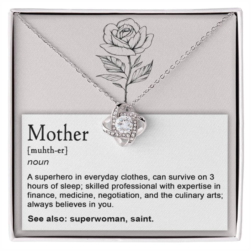 Knot Necklace Mothers Day Gift For Mom
