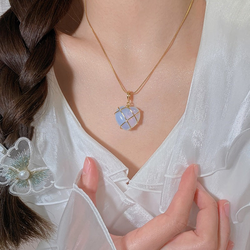 Radiant Moonstone Charm Necklace