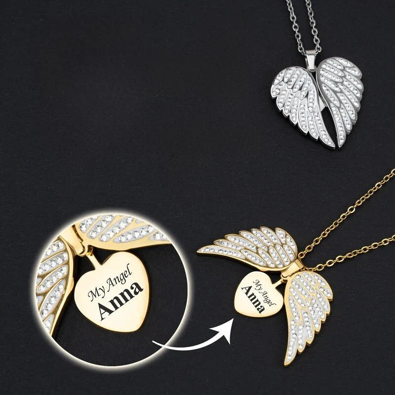 My Angel Necklace With Personalized Engraving