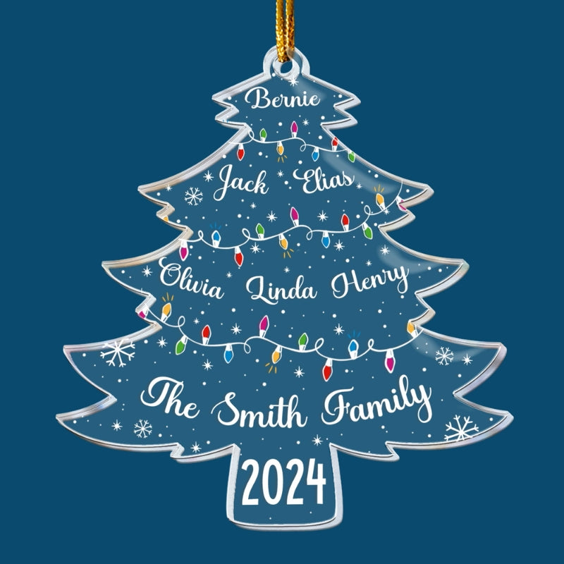 Personalized LED Family Tree Ornament