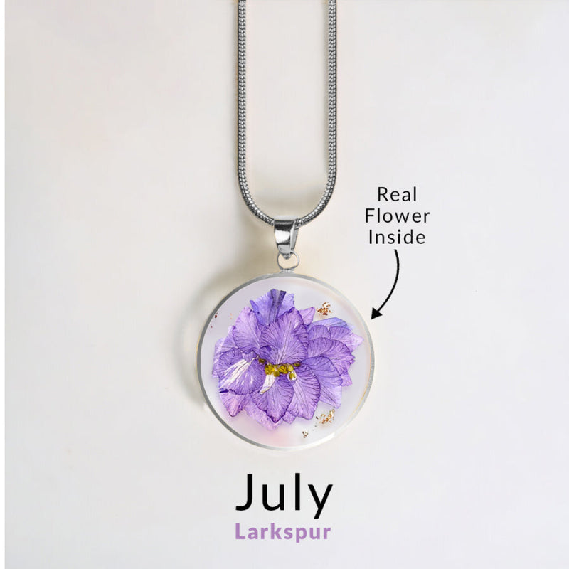 Personalized Birth Flower Jewelry Necklace