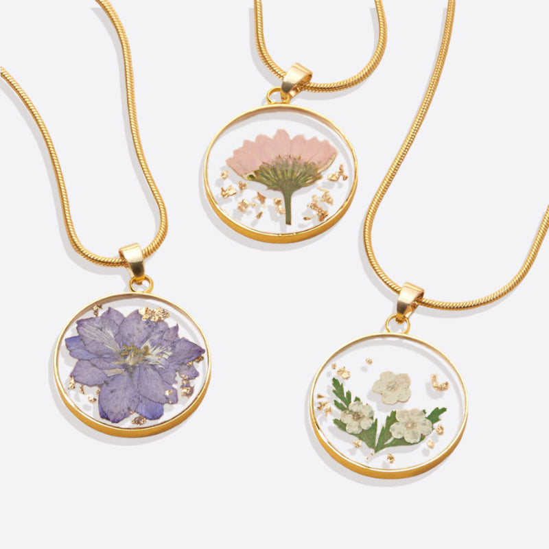 Personalized Birth Flower Jewelry Necklace