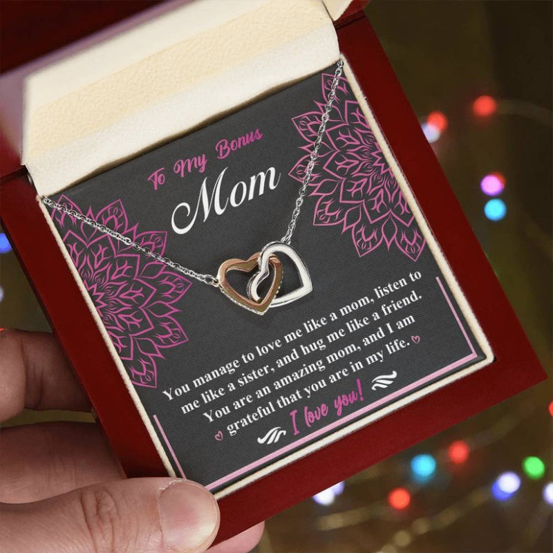 To My Mom Mothers Day Interlocking Necklaces With Message Card
