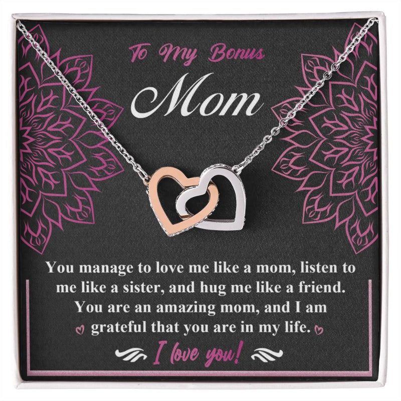 To My Mom Mothers Day Interlocking Necklaces With Message Card