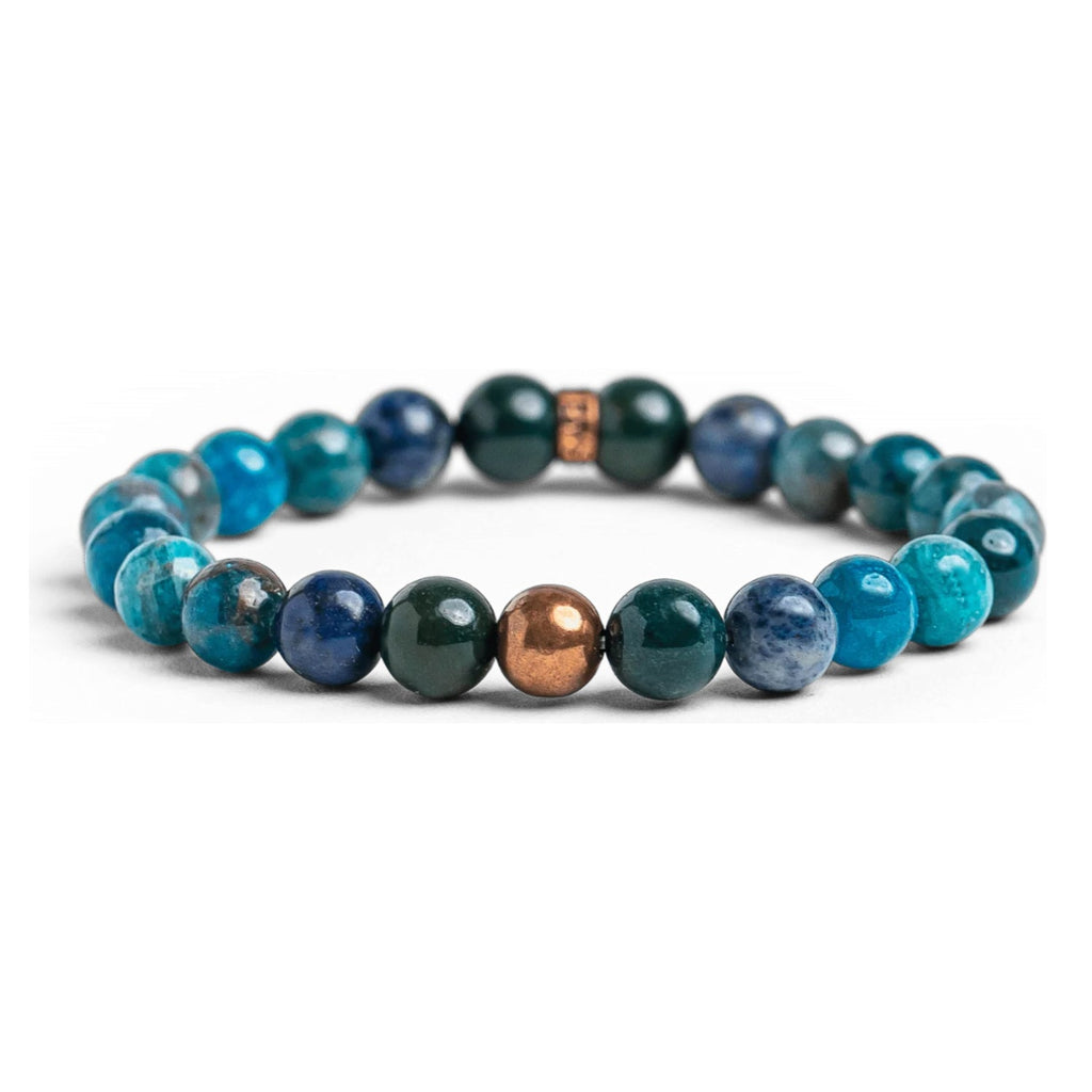 Apatite And Copper Beaded Bracelet