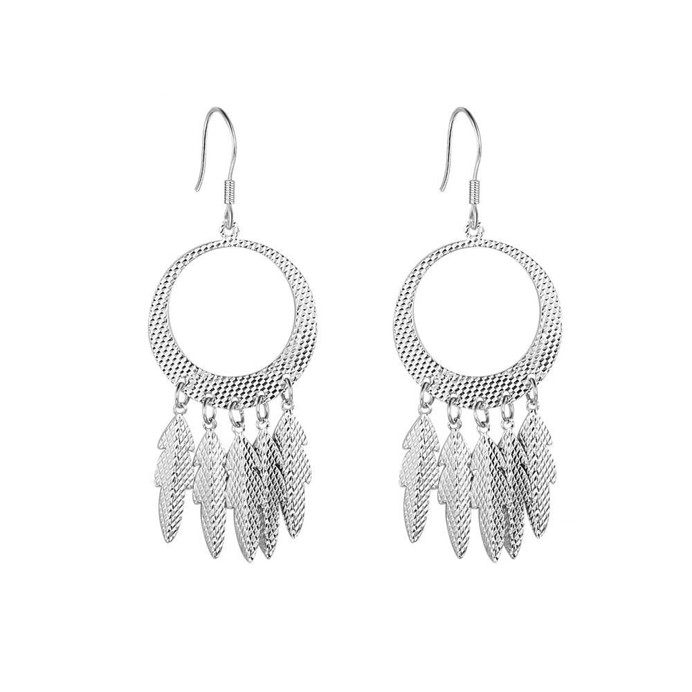 925 Sterling Silver Chandelier Leaf & Drop Earrings for Women, Fashion Jewelry Gift - Personalized Jewel