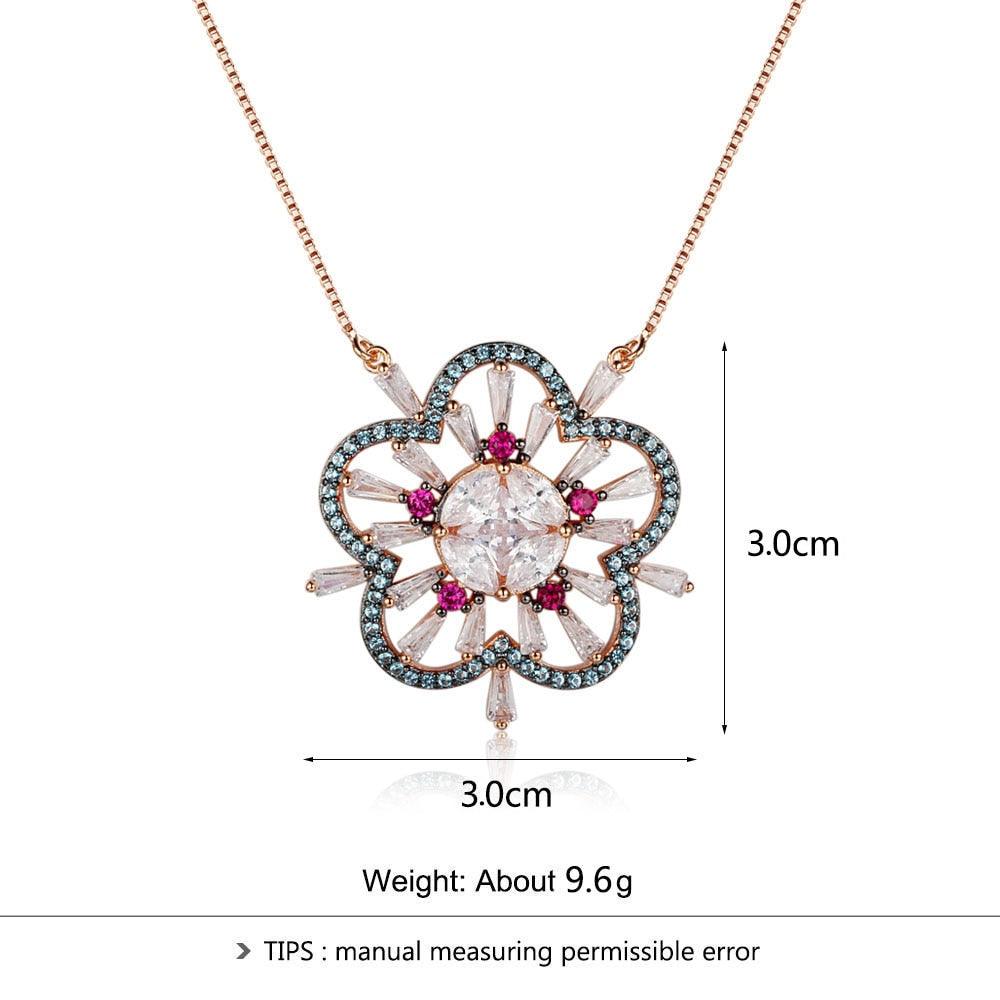 925 Sterling Silver Plum Blossom Pendant Necklaces for Women, Classic & Charming Jewelry - Personalized Jewel
