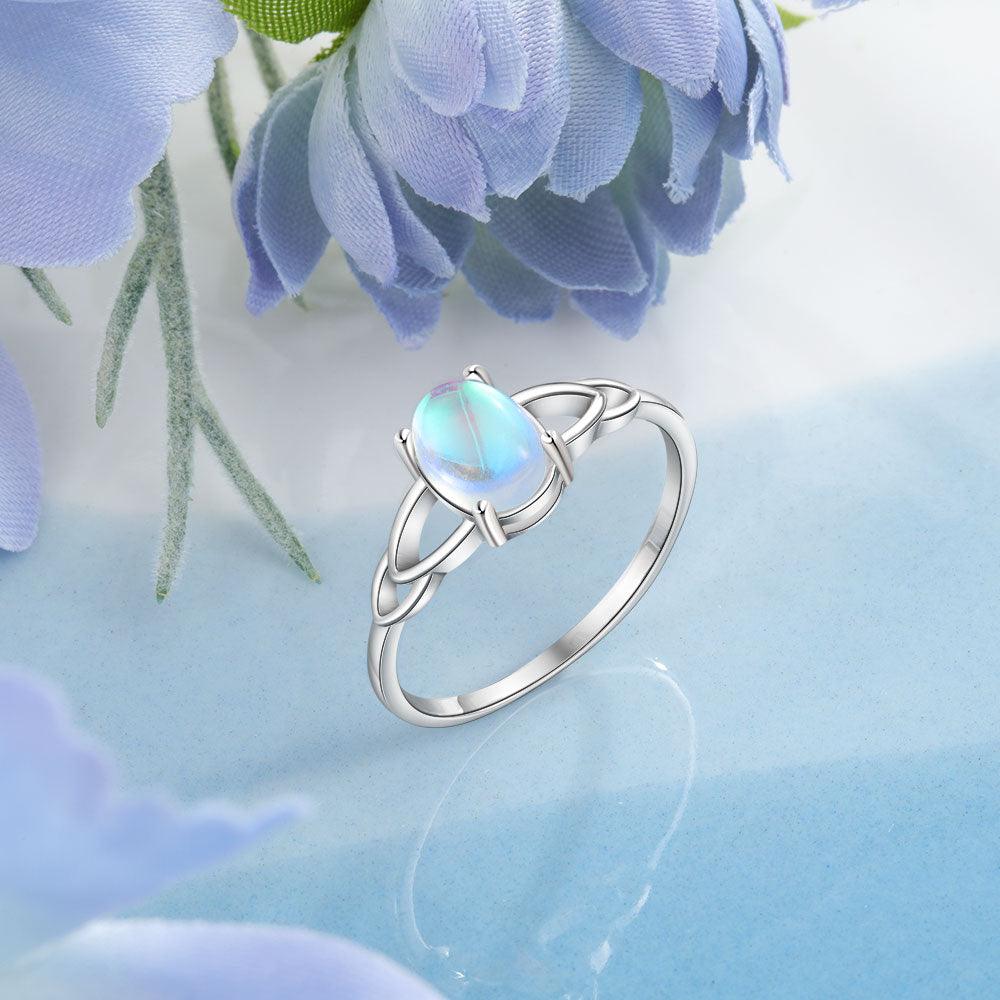 925 Sterling Silver Ring - Classy Oval Moonstone Ring - Suitable To Women Of All Ages - Personalized Jewel