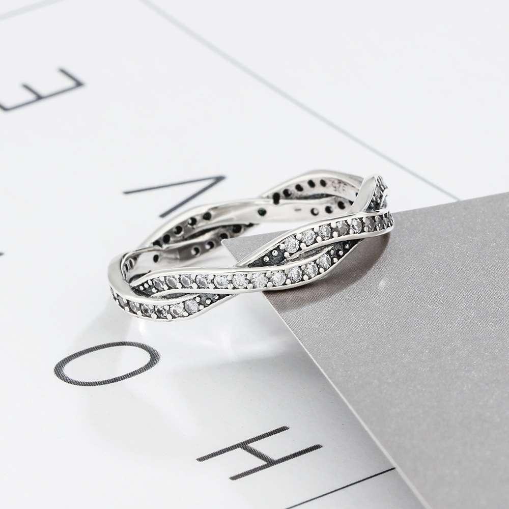 925 Sterling Silver Ring for Women- Cubic Zirconia Stones Stubbed Winding Designed Engagement Ring - Personalized Jewel