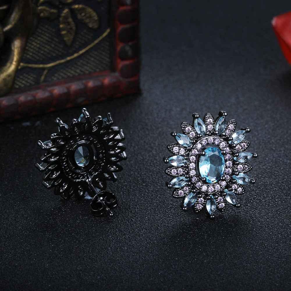 925 Sterling Silver Stud Earrings for Women- Sunflower Earrings for Women - Personalized Jewel