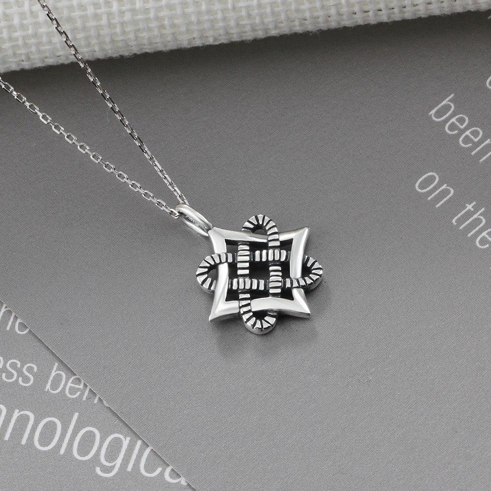925 Sterling Silver Vintage Art Design Pendant Necklace, Fashion Party Jewelry for Women - Personalized Jewel