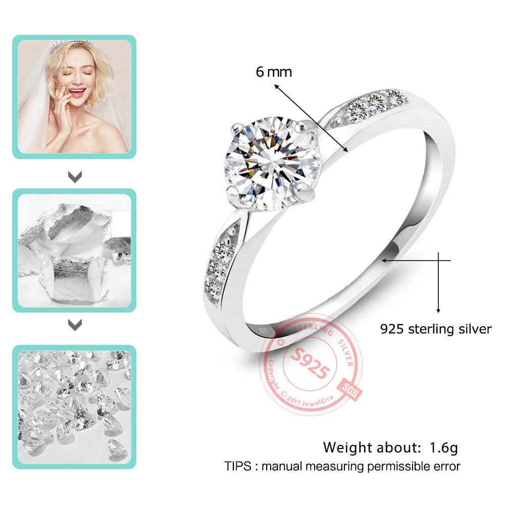925 Sterling Silver Wedding Promise Rings for Women – Classic Bridesmaid Gifts - Personalized Jewel