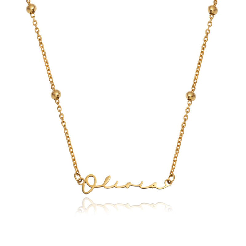 Custom Elegant Signature Name Necklace