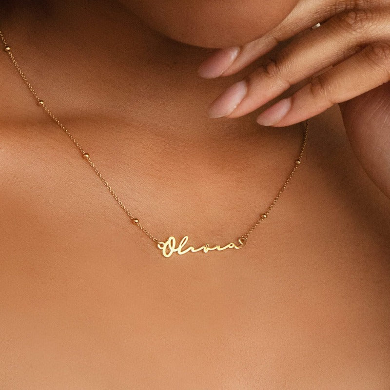 Custom Elegant Signature Name Necklace