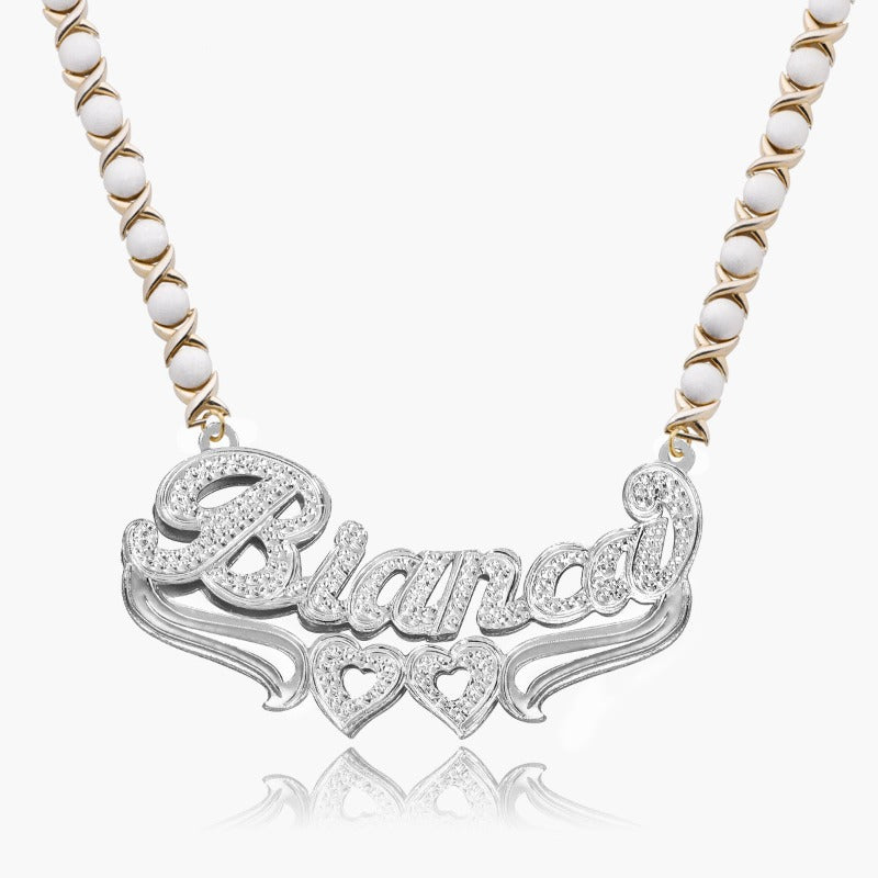 Custom Double Plated Name Necklace