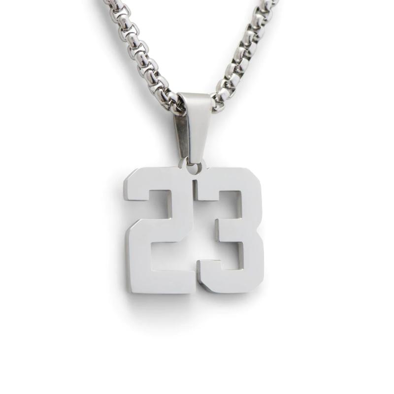 Number Stainless Steel Pendant