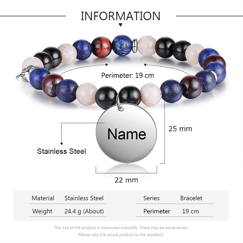 Beaded Stainless Steel Chain Bracelet Everyday Wear Accessory for Women - Personalized Jewel