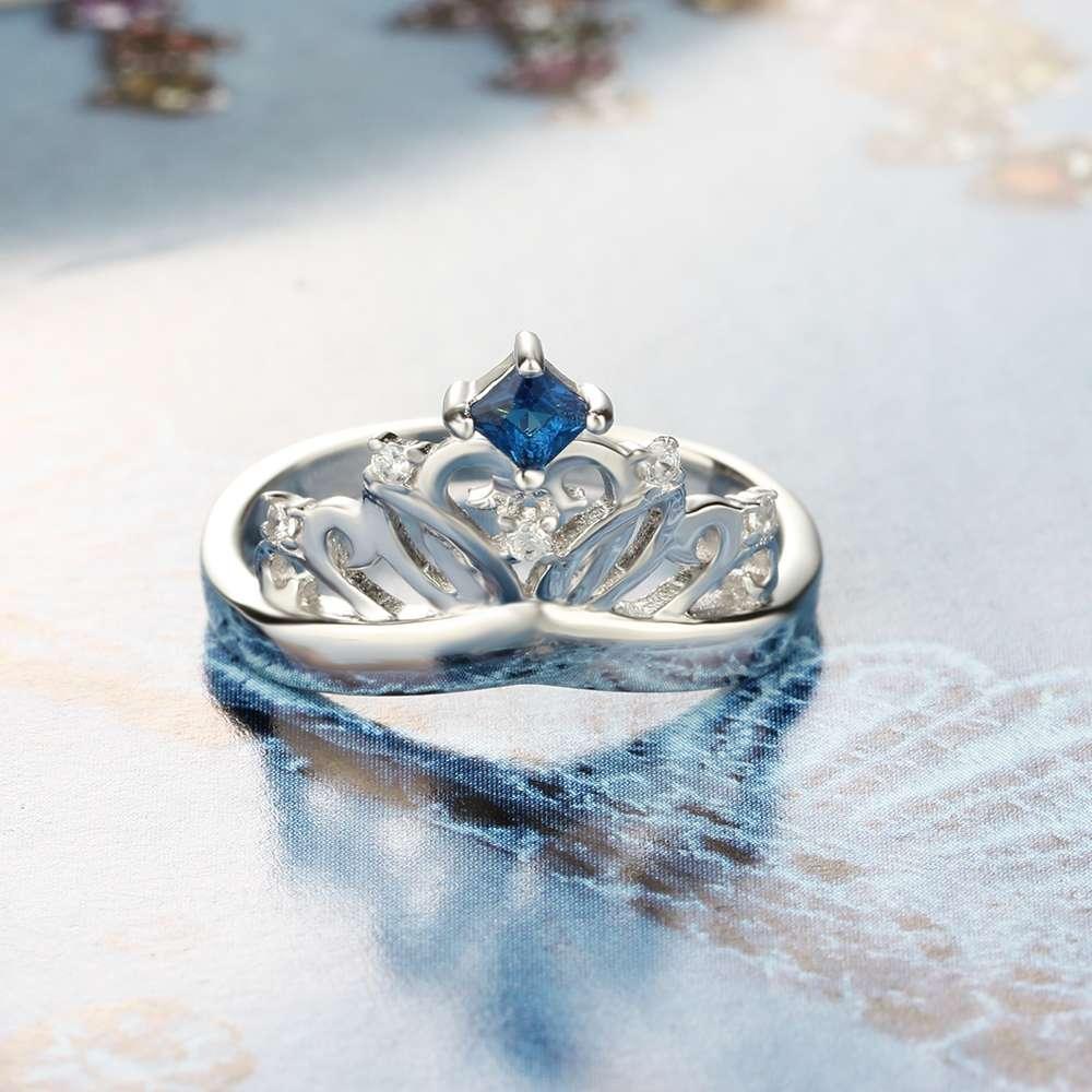 Crown Design Birthstone Ring Jewelry for Women - Personalized Jewel
