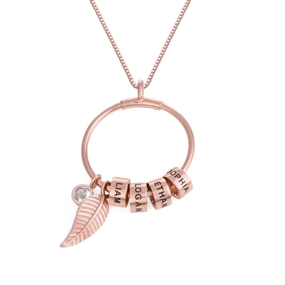Custom Circle Pendant Necklace - 3 Custom Names & Birthstones - Personalized Jewel