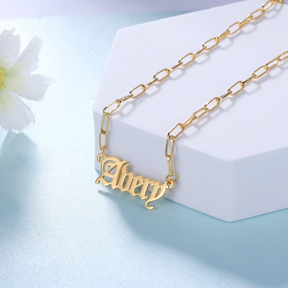 Custom Copper Name Pendant Necklace, Personalized Nameplated Pendant Necklace - Personalized Jewel