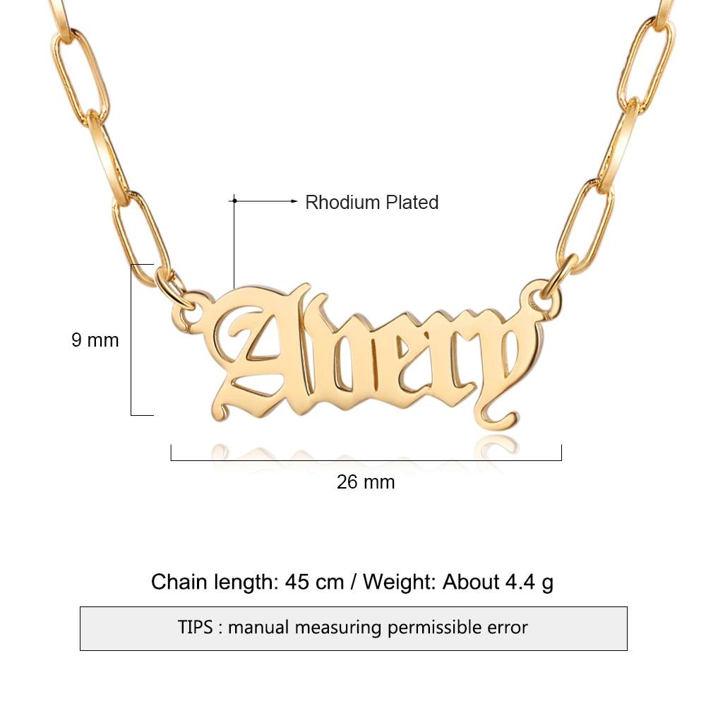 Custom Copper Name Pendant Necklace, Personalized Nameplated Pendant Necklace - Personalized Jewel