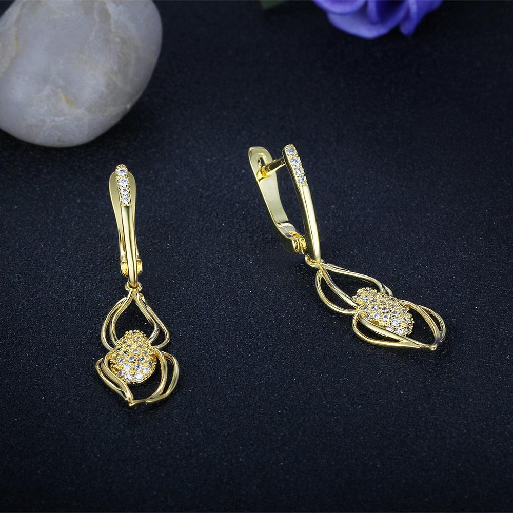 Fashion Long Wave Dangle Double Loop Drop Earrings, Wedding Jewelry for Women - Personalized Jewel