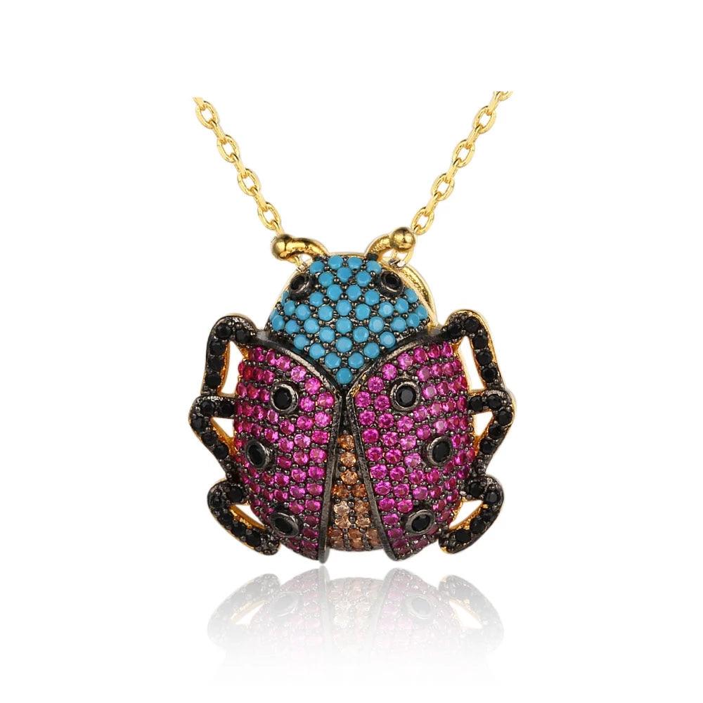 Fashion Lovely Tortoise Bee Insect Pendant Necklace, Jewelry Gift for Women, Girls & Children - Personalized Jewel