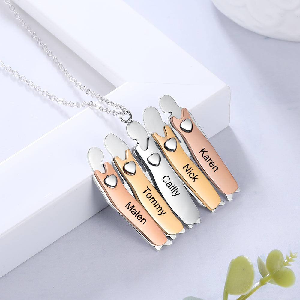 Five Sisters Custom Necklace - Personalized Jewel
