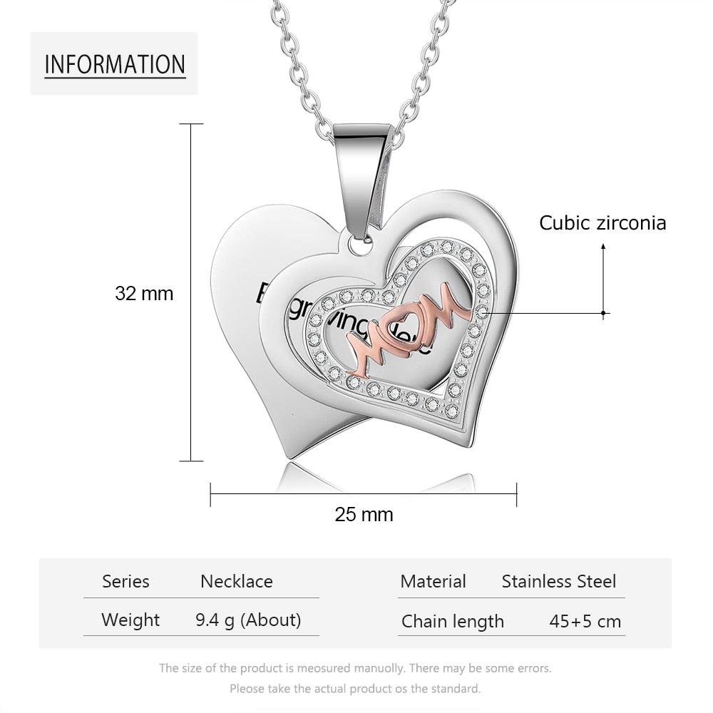 Heart Necklace for Women- Stainless Steel Charm Pendant for Women- Fashion Jewellery for Women- Accessories for Women- Customized Jewellery for Women - Personalized Jewel