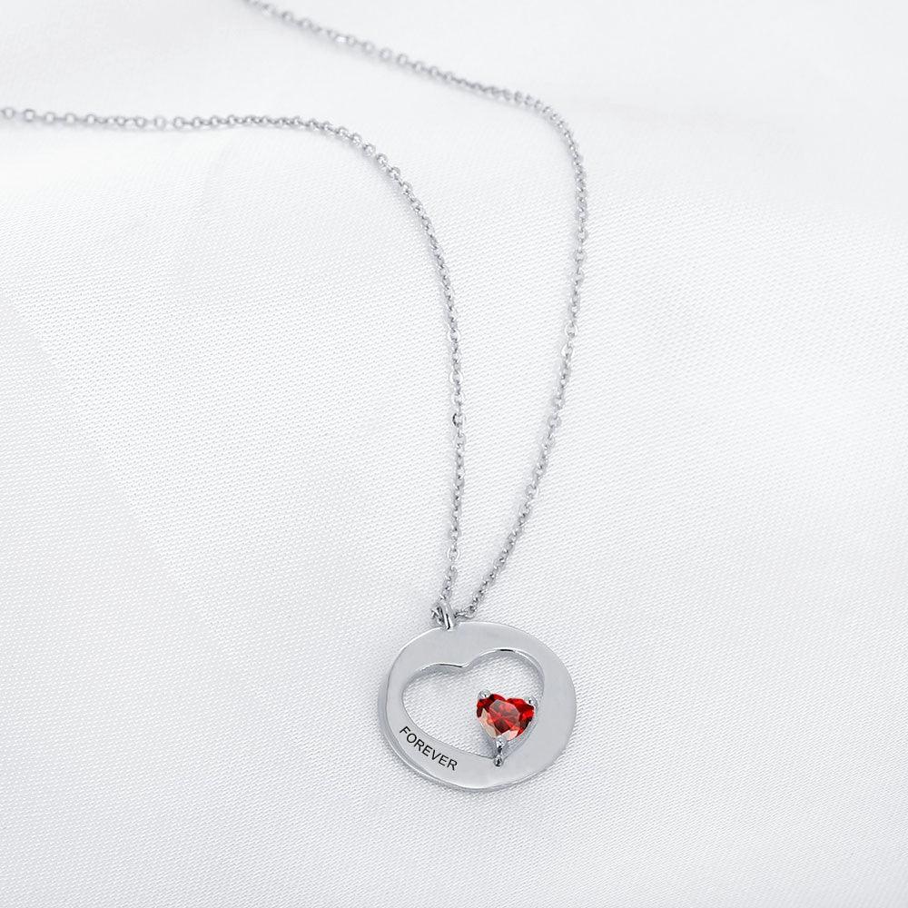Heart Shaped Cute Sterling Silver Pendants with Engravings- Personalized Necklace for Women - Personalized Jewel