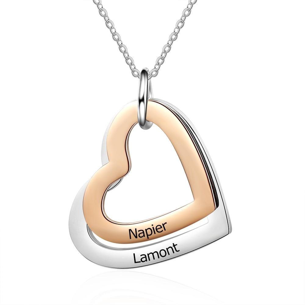 Hollow Heart Stainless Steel Necklace for Women Sterling Silver Jewelry for Women - Personalized Jewel
