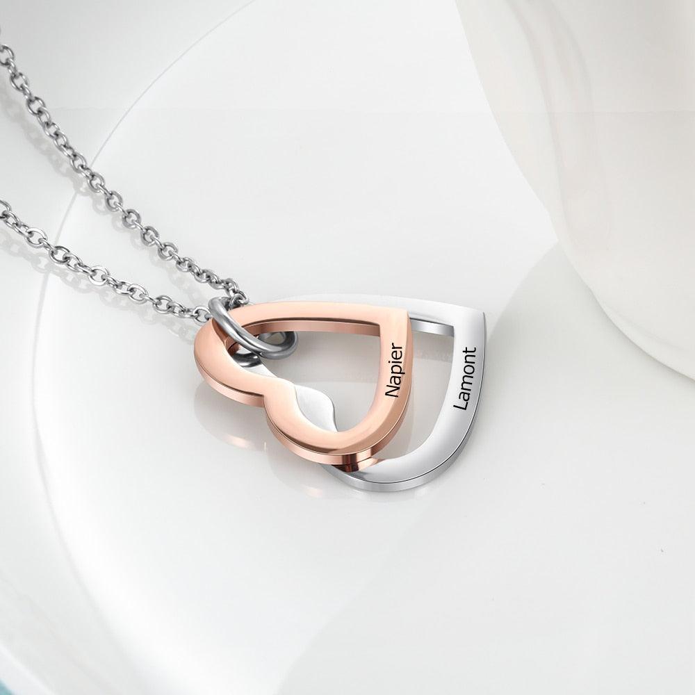 Hollow Heart Stainless Steel Necklace for Women Sterling Silver Jewelry for Women - Personalized Jewel