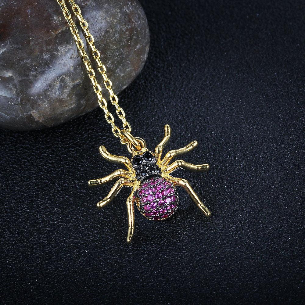 Imitation Necklace for Women, Spider Choker Pendant, Trendy Insect Jewelry - Personalized Jewel