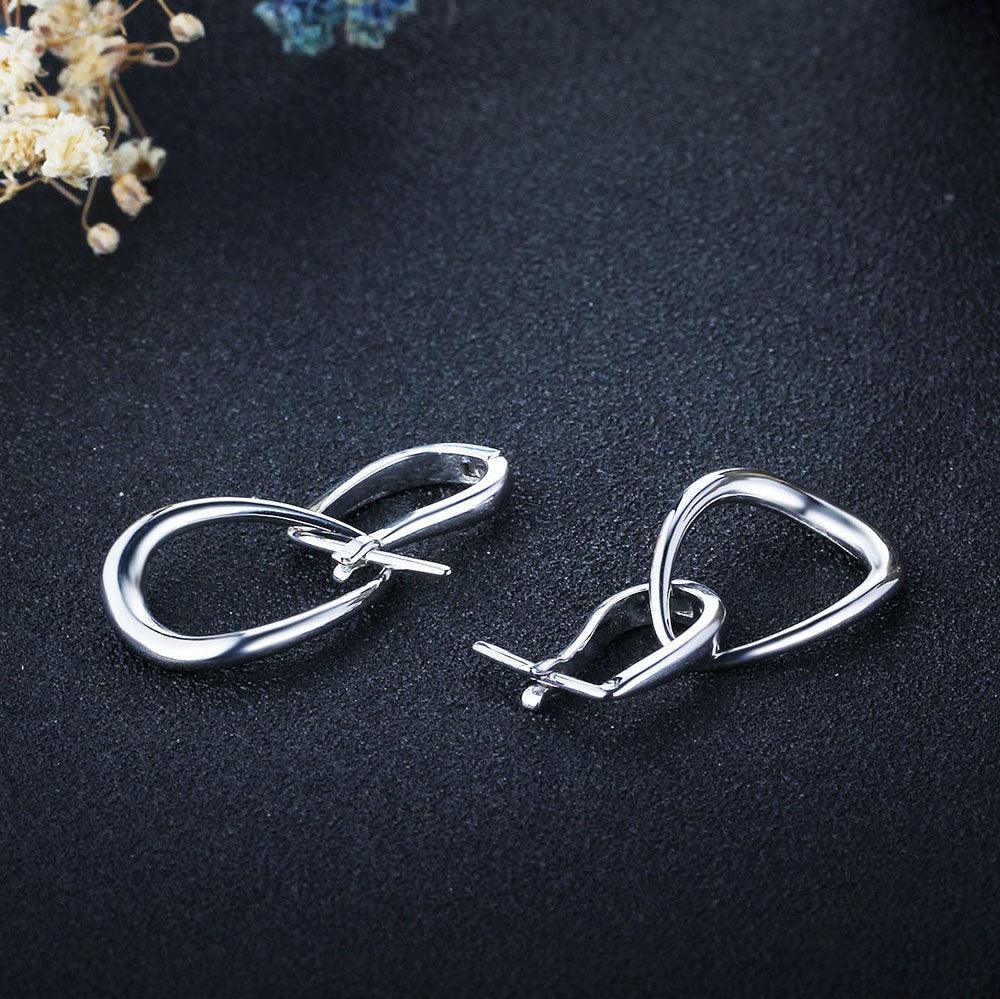 Irregular Shaped Earrings for Women- Hollow Design Hoop Earrings for Women- Rhodium Plated Accessories for Women- Party Jewelry for Women - Personalized Jewel